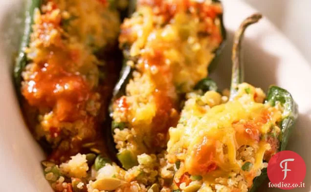 Peperoncini di Poblano ripieni di quinoa