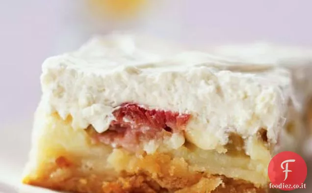 Barrette di crema al rabarbaro