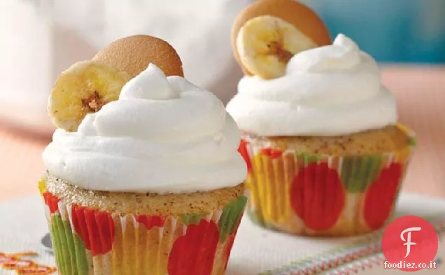 Cupcakes al budino di banana