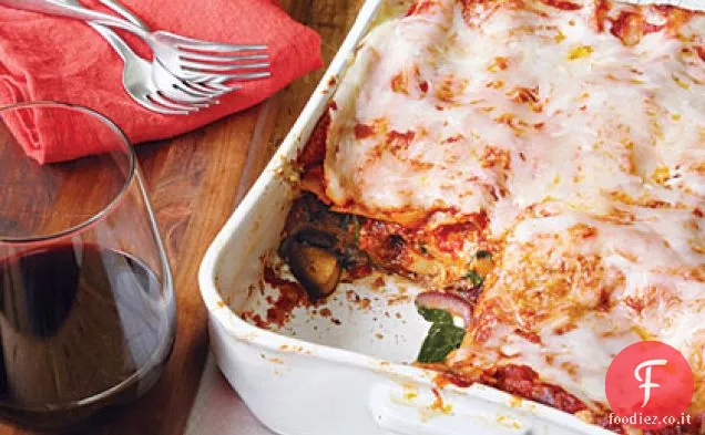 Lasagne di funghi e spinaci