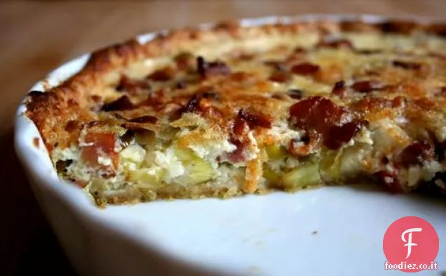 Brunch domenicale: pancetta, porro e quiche al pomodoro