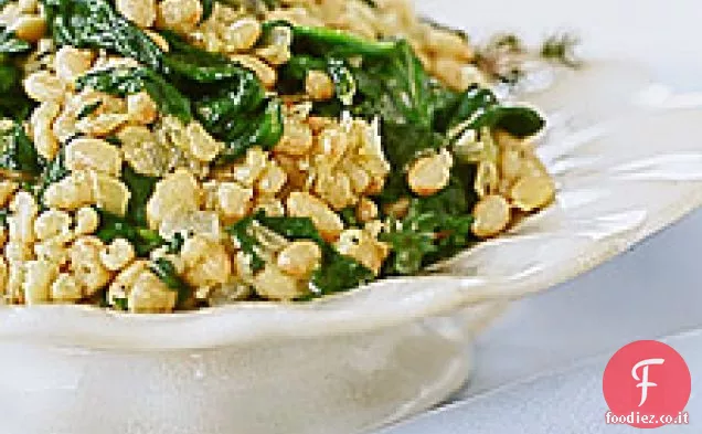 Spinaci saltati e fagioli bianchi