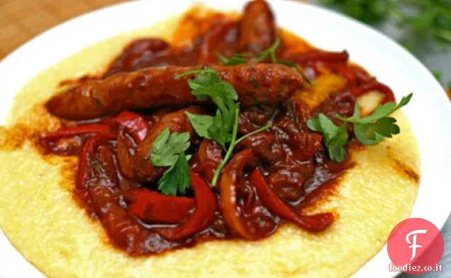 Cena Stasera: Ragù al pepe e Salsiccia con Polenta