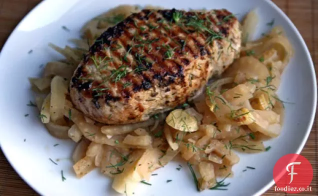 Cena stasera: braciole di maiale con Vermouth-Finocchio brasato