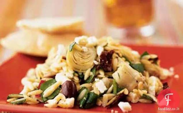 Insalata di Orzo mediterraneo con Vinaigrette di Feta