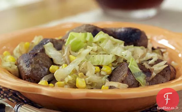 Salsiccia con cavolo e mais Sauté
