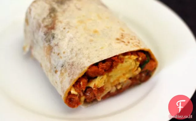 Cena stasera: Colazione Burrito con Chorizo, patate e uova