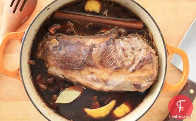 Collo di cervo brasato al vino