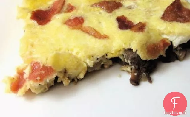 Healthy & Delicious: Frittata con funghi, pancetta e parmigiano