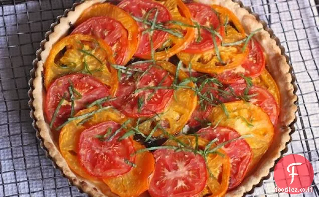 Martedì senza glutine: Crostata di pomodoro con crosta di Parmigiano-Rosmarino