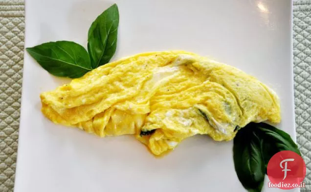Frittata di formaggio di capra al basilico