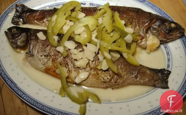 Cuocere il libro: Trota di salmone ripiena con mandorle e yogurt
