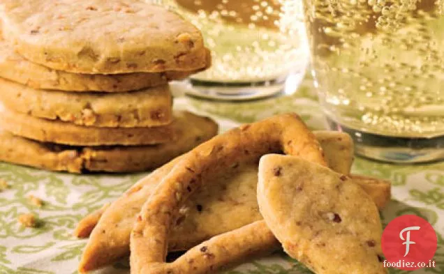 Foglie di pasta frolla di formaggio blu