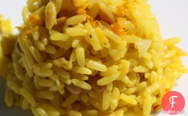 L'ingrediente segreto (Zafferano): Zafferano e Arancia Riso Pilaf con Orzo e pinoli