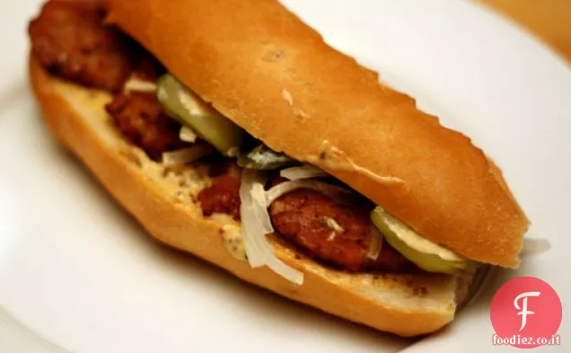 Cena stasera: Andouille Po 'Boy' Creolaise