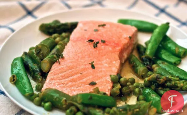Cena stasera: Olio d'oliva–Salmone in camicia