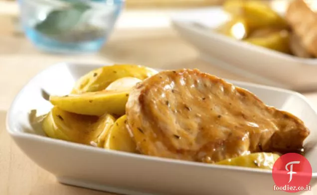 Fornello lento Funghi dorati Maiale e mele