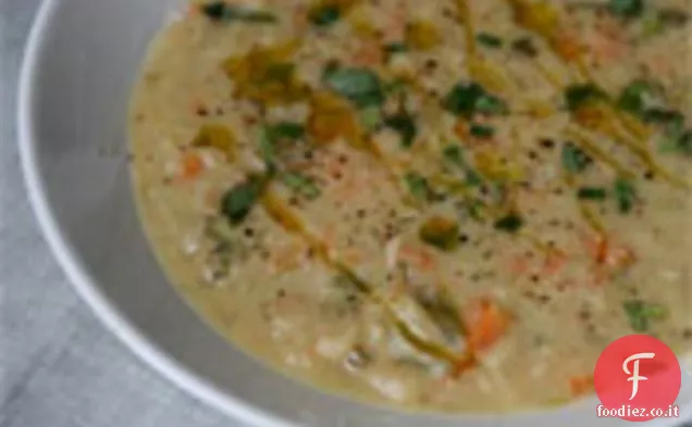 Cena stasera: zuppa di fagioli bianchi e dragoncello