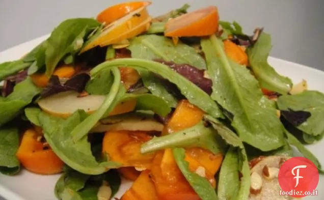 Cuocere il libro: Pera asiatica, cachi e insalata di mandorle