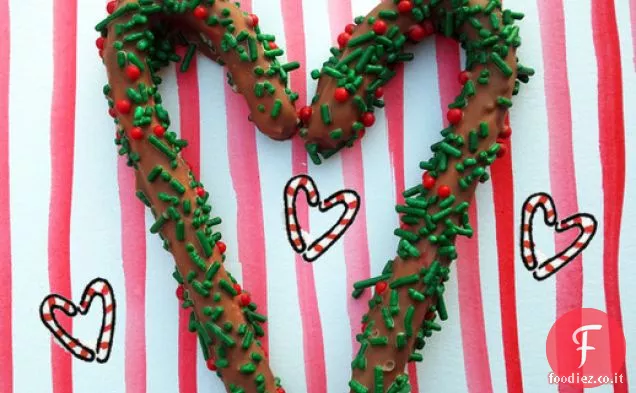 Bastoncini di zucchero ricoperti di cioccolato