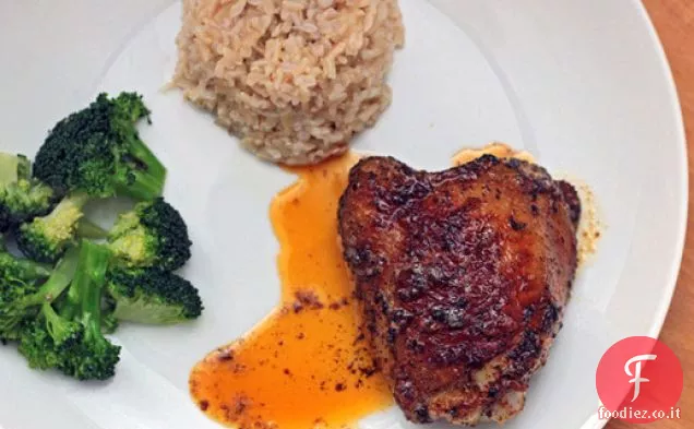 Pollo speziato con burro marrone