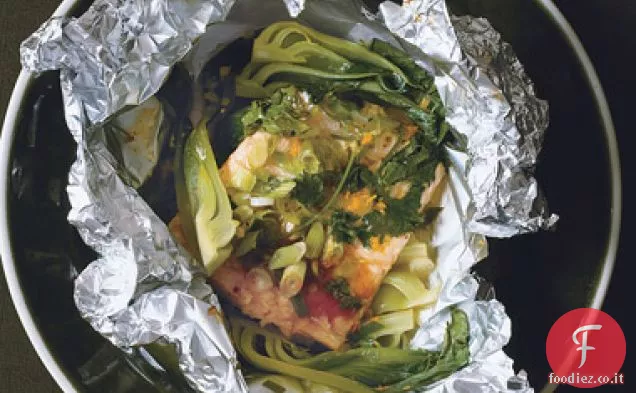 Salmone con Hoisin, Arancia e Bok Choy