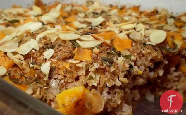 Sano e delizioso: Bulgur di grano al forno con patate dolci e mandorle