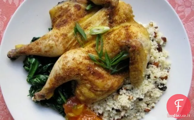 Cena della domenica: galline corniche al burro con Couscous alle mandorle