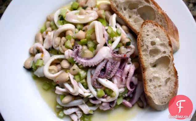 Insalata di calamari e fagioli bianchi