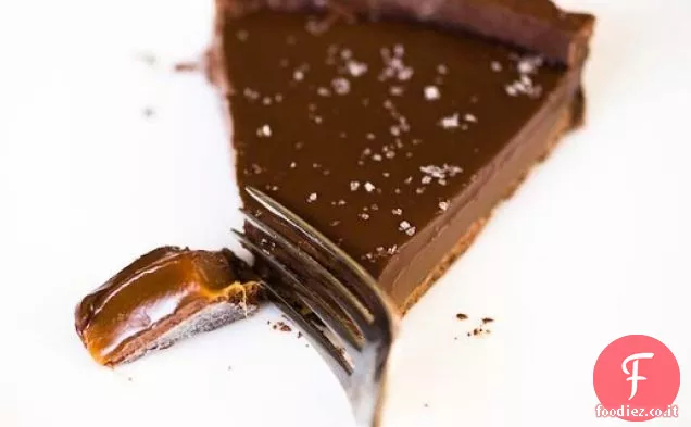 Crostata salata al cioccolato e caramello