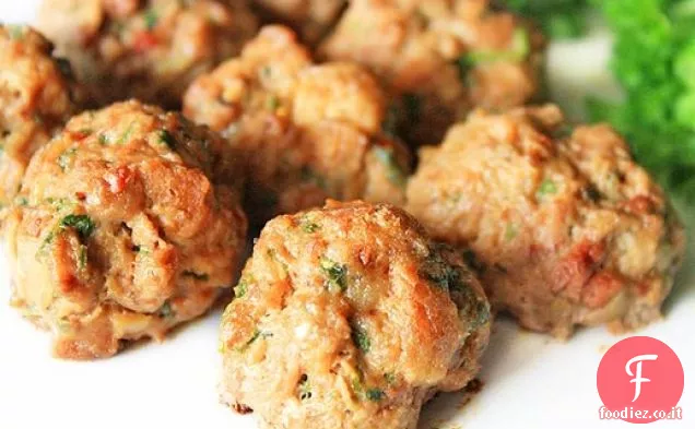 Fegato di pollo e polpette di maiale