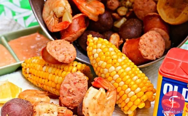 Far bollire i gamberetti di campagna bassa con remoulade piccante