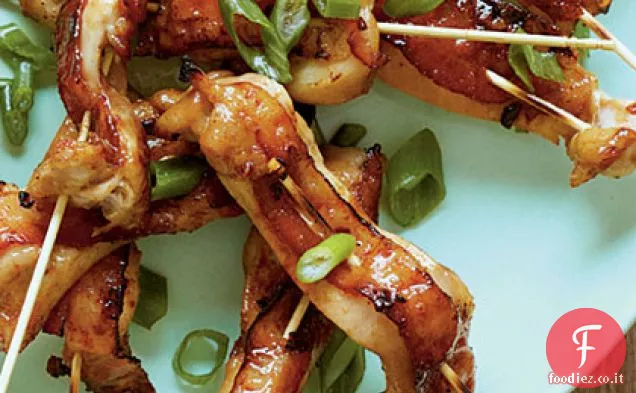 Satay di pollo e pancetta