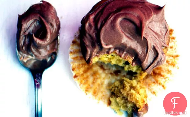 Cupcakes zucca gialla con glassa al cioccolato