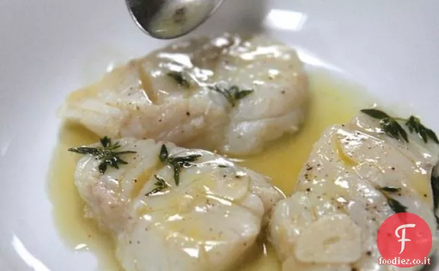 Branzino brasato al vapore di River Cottage con Timo e limone
