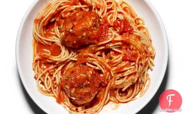 Spaghetti integrali e Polpette