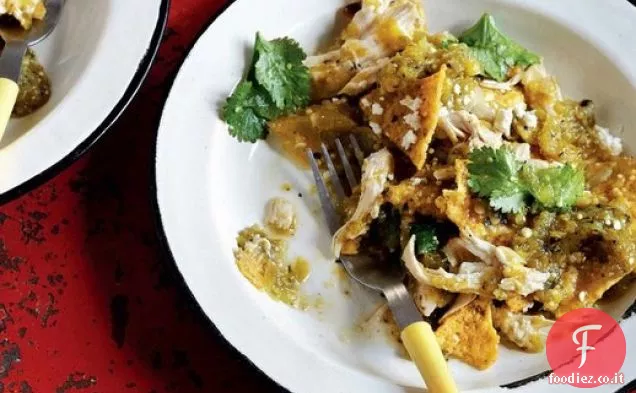 Chilaquiles di Max e Eli Sussman con Salsa Tomatillo