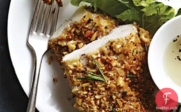 Pollo al forno con noci e rosmarino