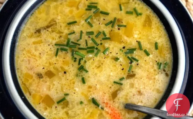 Cena stasera: zuppa di cheddar di campagna inglese