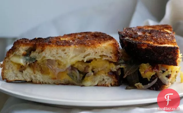 Spaghetti Zucca Panini al formaggio alla griglia