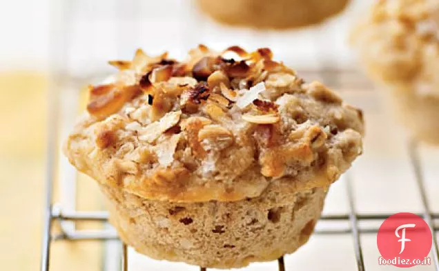 Muffin tropicali con topping al cocco-Macadamia