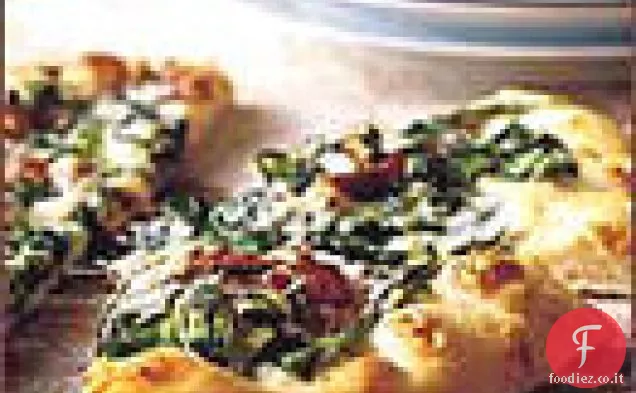 Pizza con bietola e pancetta