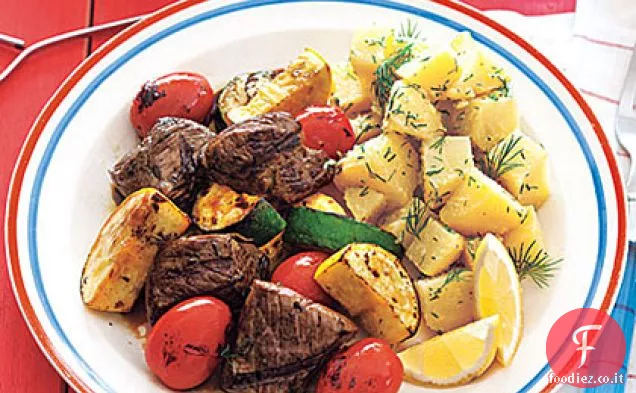Controfiletto - Spiedini di verdure con glassa balsamica