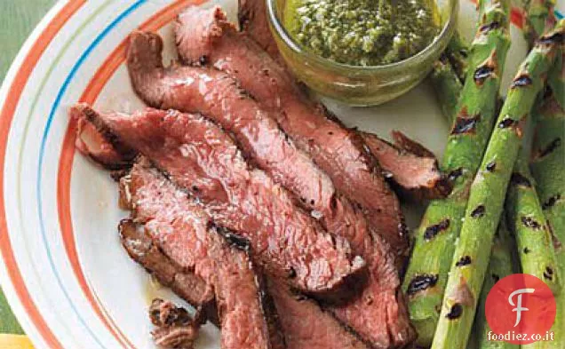 Bistecca al fianco con Salsa Verde