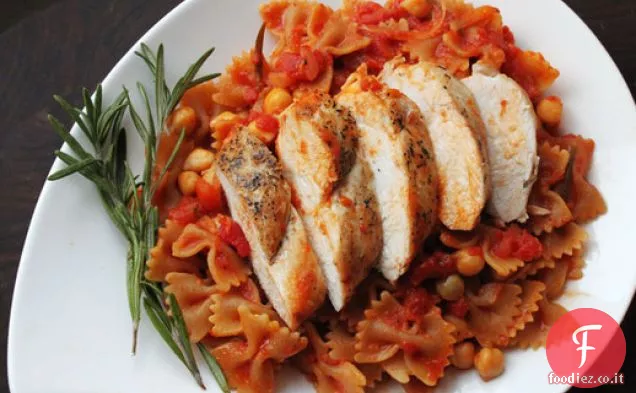 Padella Pasta Integrale con Pollo e Ceci