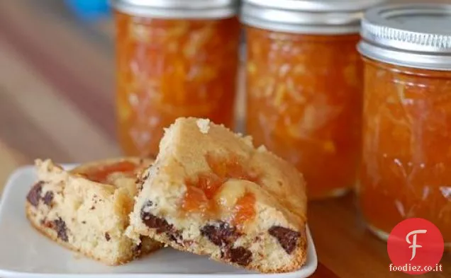 Cara Cara Marmellata di Arance Blondies con gocce di cioccolato