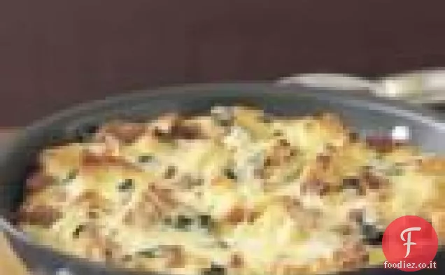 Strata Con Bietole, Salsiccia e Cipolle Caramellate