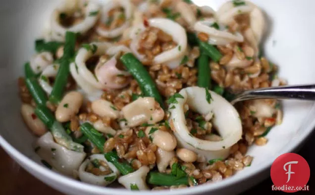 Insalata di Farro con Calamari, Fagioli Bianchi e Fagiolini