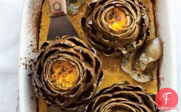 Carciofi Ripieni Arrostiti con Olio di Menta dell ' Nuova Cucina Persiana