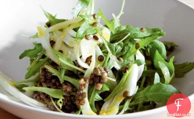 Rucola, Finocchio, e Insalata di lenticchie verdi da ' River Cottage Veg